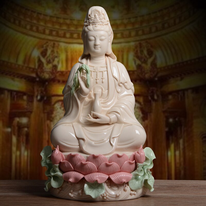 Ceramic Guanyin Statue Figure Art