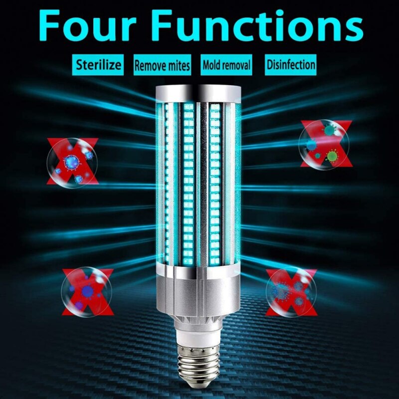 60W UV Germicidal Lamp Led UVC Light Bulb E26 E27