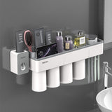 LEDFRE Toothpaste holder suction cup Wall Mounted Toothpaste Squeezer Holder Cleanser Storage Rack Bathroom Accessories Set