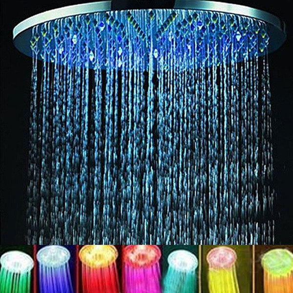 8 inch RGB LED Light Shower Head