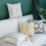 Moroccan Style Woven Tassel Pillow