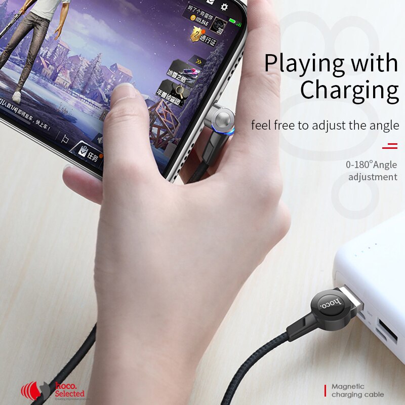 180 Degree Rotating Magnetic Charging Cable