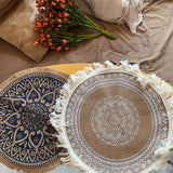 Round Embroidery Table Placemat Nordic Style Non-slip placemat Heat Insulation Furniture Decoration mat Coffee Cup Mats