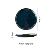 Luxury Blue & Gold Rim Dinner Plates