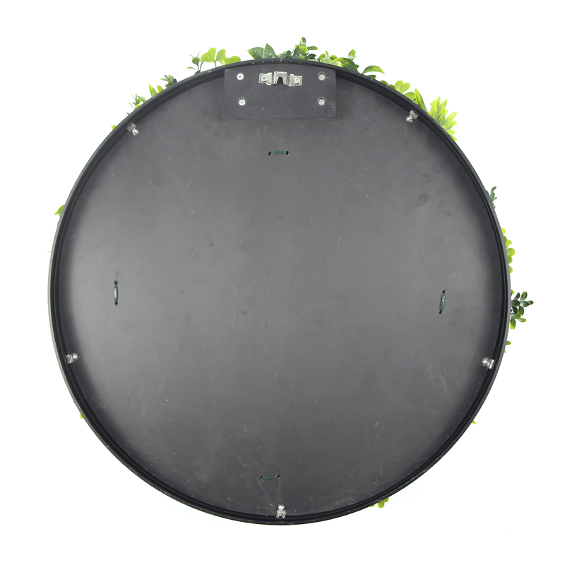 Artificial Green Wall Disc 30" Black Frame UV Resistant