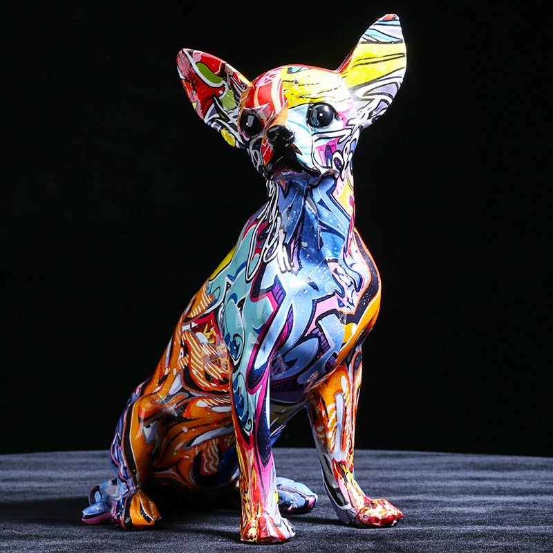 Creative Color Dog Statue