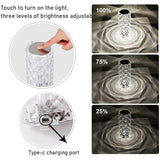 LED Crystal Diamond Table Lamp