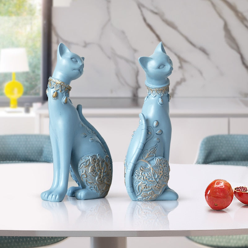 Figurine Decorative Resin Cat statue