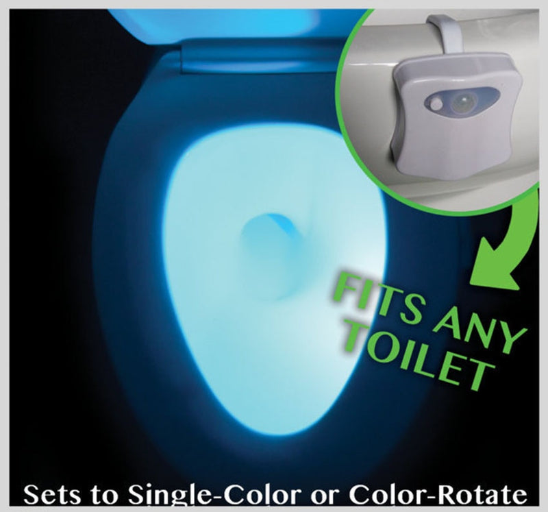 16/8 colors changing Body Sensing Automatic LED Motion Sensor Night Lamp Toilet Bowl Bathroom Light