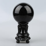 A Natural obsidian stone crystal ball home decoration ball diviner circular crystals wedding photography accessories