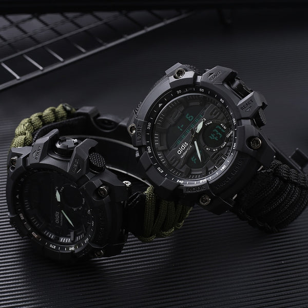 LED Military Waterproof (30M) Watch with Compass