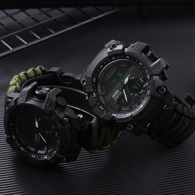 LED Military Waterproof (30M) Watch with Compass