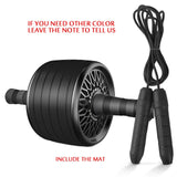 New 2 in 1 Ab Roller&Jump Rope No Noise Abdominal Wheel Ab Roller with Mat For Arm Waist Leg Exercise Gym Fitness Equipment