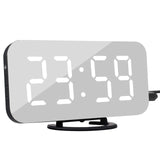 Digital LED Display Alarm Clock with 2 USB Output Ports