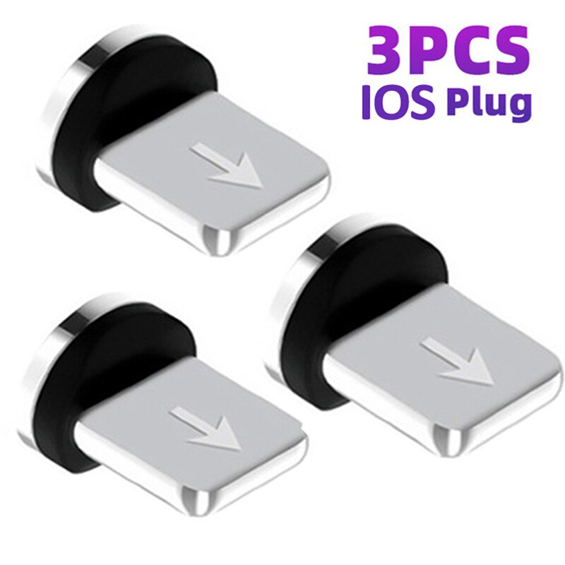 3Pcs Magnetic Plug Charging Cable Adapter