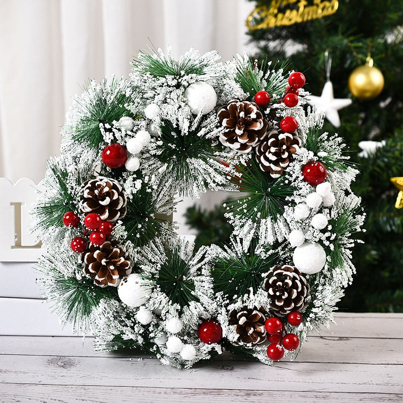 Christmas Wreath Door Garlands Ornaments Decor For Home