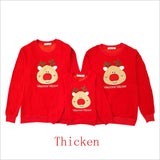 Cute Deer Pullover Tops Pants Sets Family Clothes