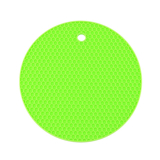 18/14cm Round Heat Resistant Silicone Mat Drink Cup Coasters