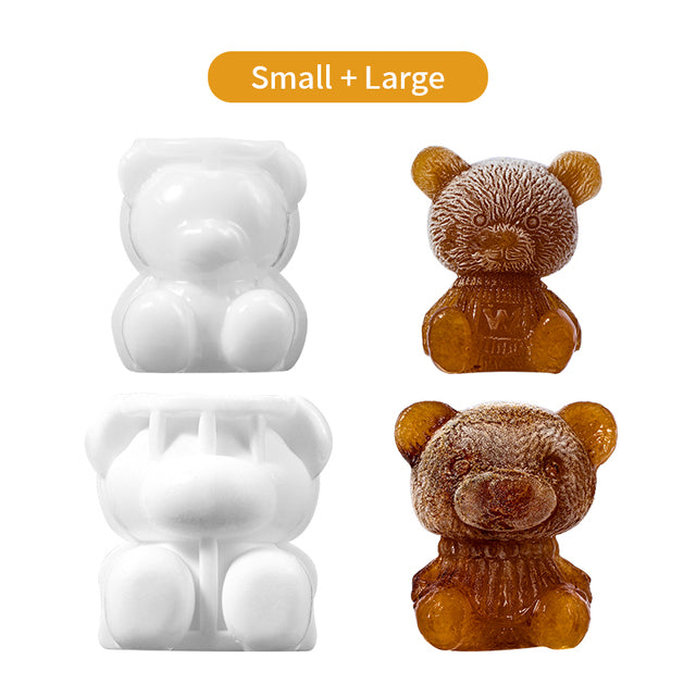 Cute Teddy Bear Ice Cube Maker