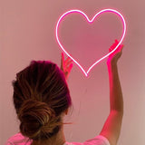 38cm Big Heart Shape Neon Sign Wall Hanging Light for Wedding Bedroom Home Party USB Powered Valentine's Day Christmas Decor