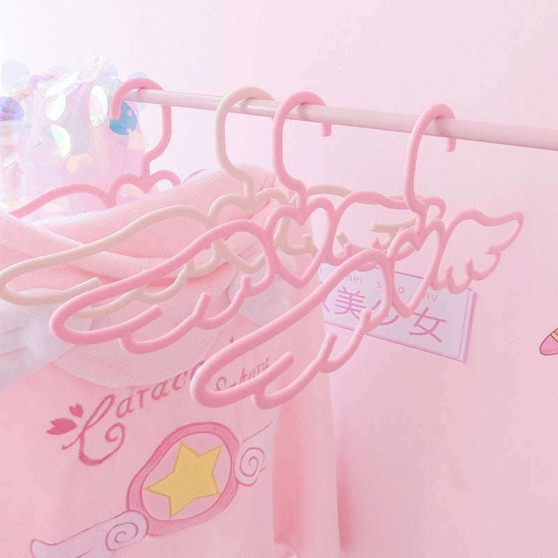 5/10PCS Set Angel Wing Shape Traceless Non-Slip Hanger Wardrobe Organizer For Home Hotel Clothes Hangers Scarf Tie Hook lelakaya