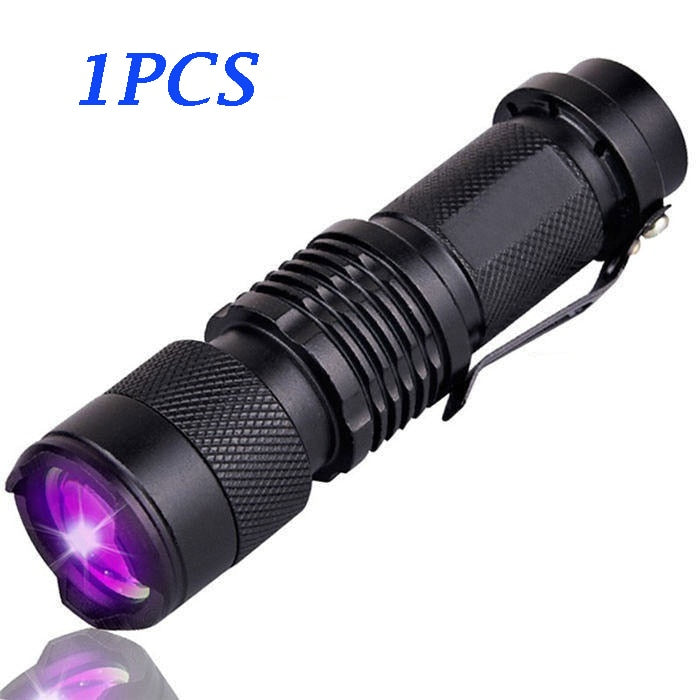 UV LED Mini 395nm Zoomable Flashlight (Pet Urine Detector)