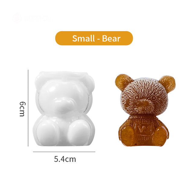 Cute Teddy Bear Ice Cube Maker