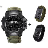 LED Military Waterproof (30M) Watch with Compass