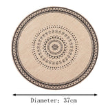 Round Embroidery Table Placemat Nordic Style Non-slip placemat Heat Insulation Furniture Decoration mat Coffee Cup Mats