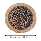 Round Embroidery Table Placemat Nordic Style Non-slip placemat Heat Insulation Furniture Decoration mat Coffee Cup Mats