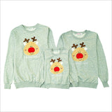 Cute Deer Pullover Tops Pants Sets Family Clothes