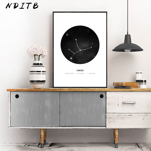 Constellation Nursery Wall Art Canvas Poster Prints