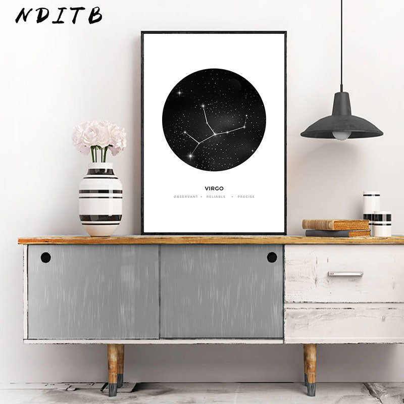 Constellation Nursery Wall Art Canvas Poster Prints