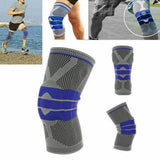 Silicone Spring Knee Brace Sport Support Strong Meniscus Protection Compression Lnee Pads