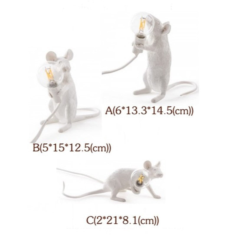 Mouse Resin Table Lamps