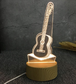 3D LED Lamp Creative Wood grain Night Lights Novelty Illusion Night Lamp 3D Illusion Table Lamp For Home Decorative