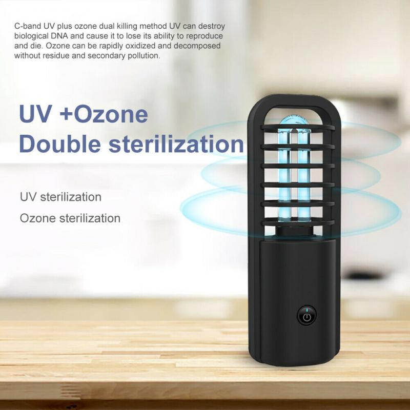 Portable USB Rechargeable UV Sterilizer Light UVC Sanitizer Ozone Ultraviolet Germicidal Lamp UV Sterilizer Bulb For Home Office