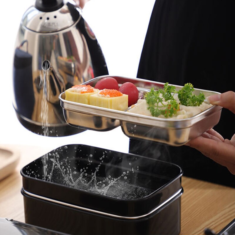 Stainless Steel Lunch Box: Single Layer or Double Layers Bento Box