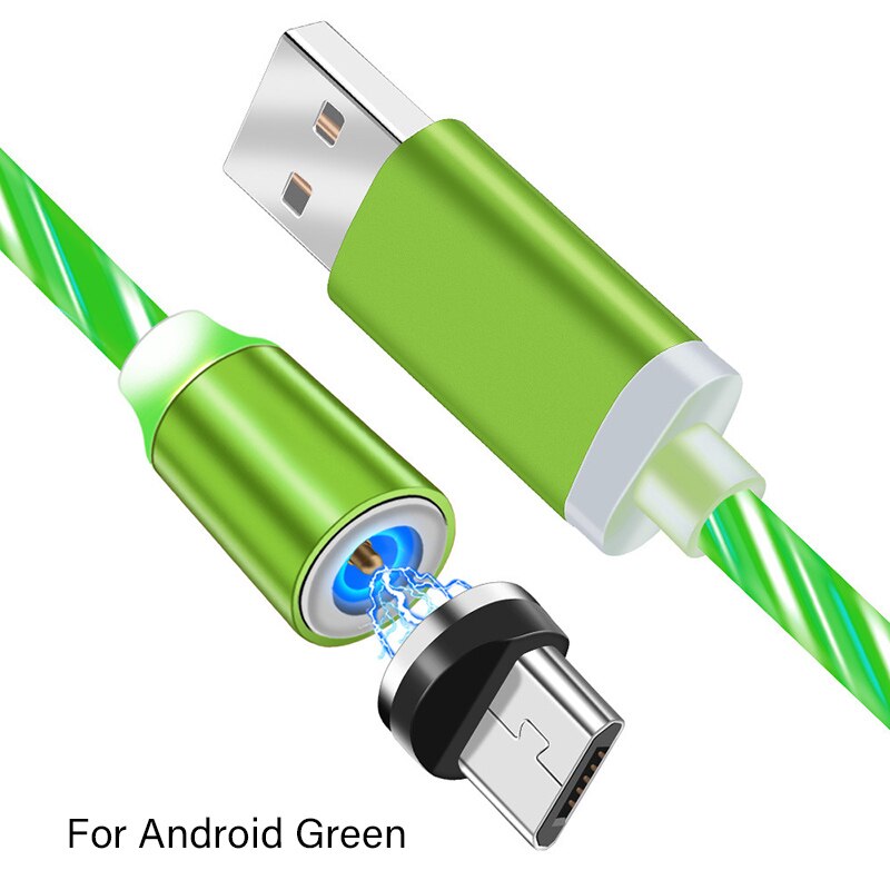 LED Glow Flowing Magnetic Charger Cable