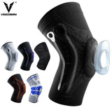 Veidoorn 1PCS Compression Knee Support Sleeve Protector Elastic Kneepad Brace Springs gym Sports basketball Volleyball Running