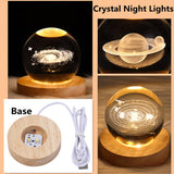 3D Laser Engraved Crystal Lamp Ball