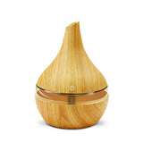 300ML USB Electric Humidifier Essential Aroma Oil Diffuser Ultrasonic Wood Grain Air Humidifier USB Mini Mist Maker LED Light