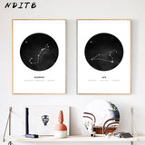 Constellation Nursery Wall Art Canvas Poster Prints