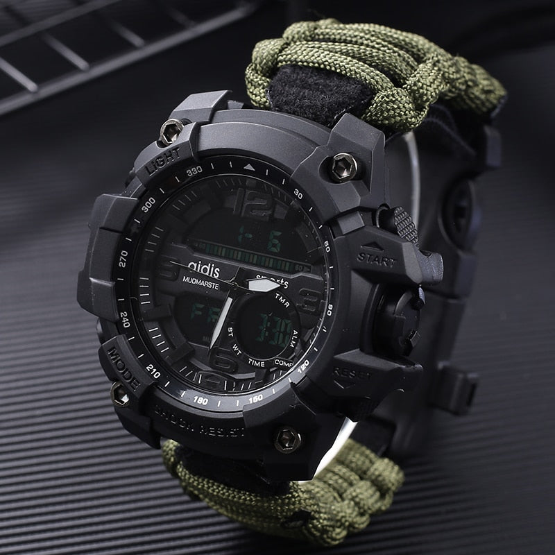 LED Military Waterproof (30M) Watch with Compass