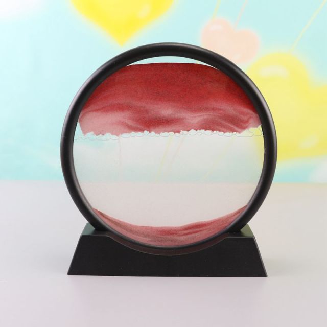 7/12inch Moving Sand Art Picture Round Glass 3D Sand Painting