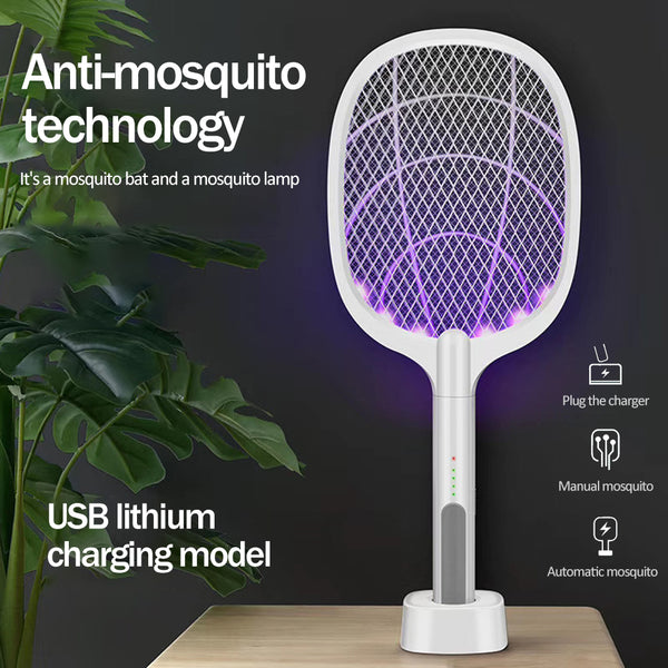 3000V Electric Mosquito Killer With UV Lamp USB 1200mAh Rechargeable Bug Zapper Summer Fly Swatter Trap Home Bug Insect Racket