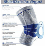 Silicone Spring Knee Brace Sport Support Strong Meniscus Protection Compression Lnee Pads