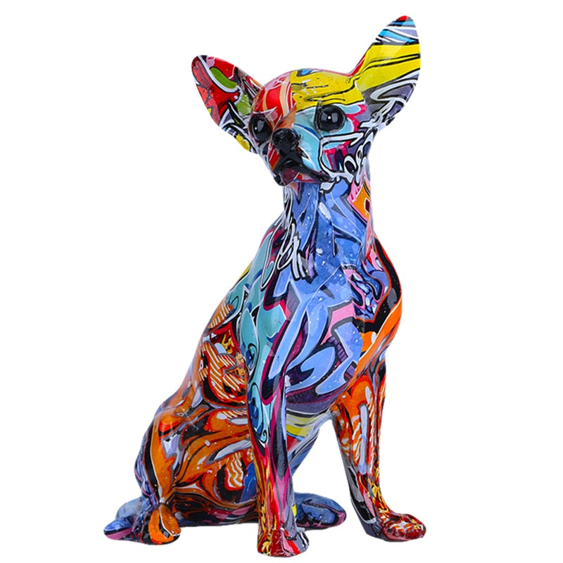 Creative Color Dog Statue