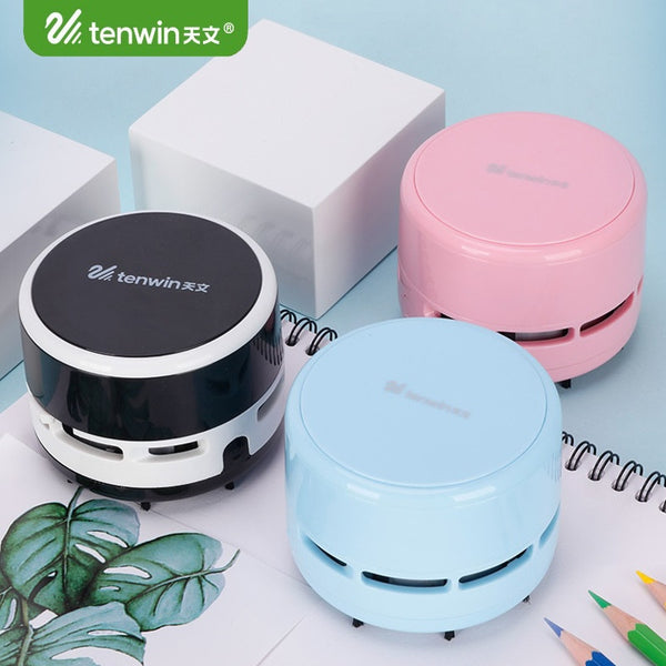 Tenwin Desktop Auto Mini Portable Cordless Dust Sweeper Electric Vacuum Cleaner Desk Set For Classroom Office School Supplies