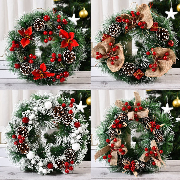 Christmas Wreath Door Garlands Ornaments Decor For Home